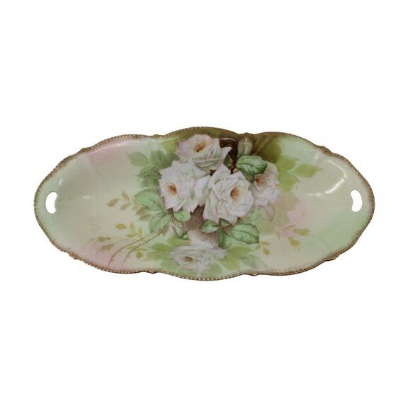 PT Tirschenreuth Bridal Rose Celery Dish Bavaria Vintage China 93810 - Picture 1 of 4
